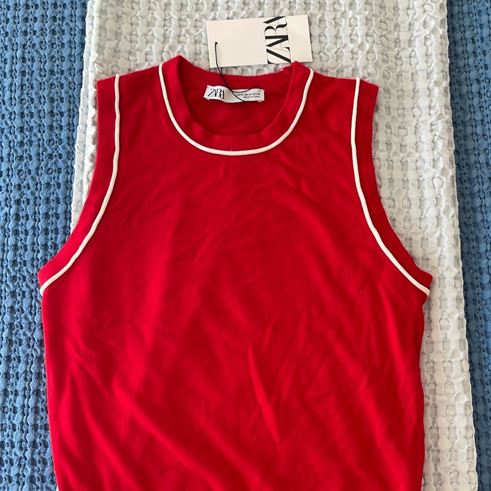 Zara women’s red tank top